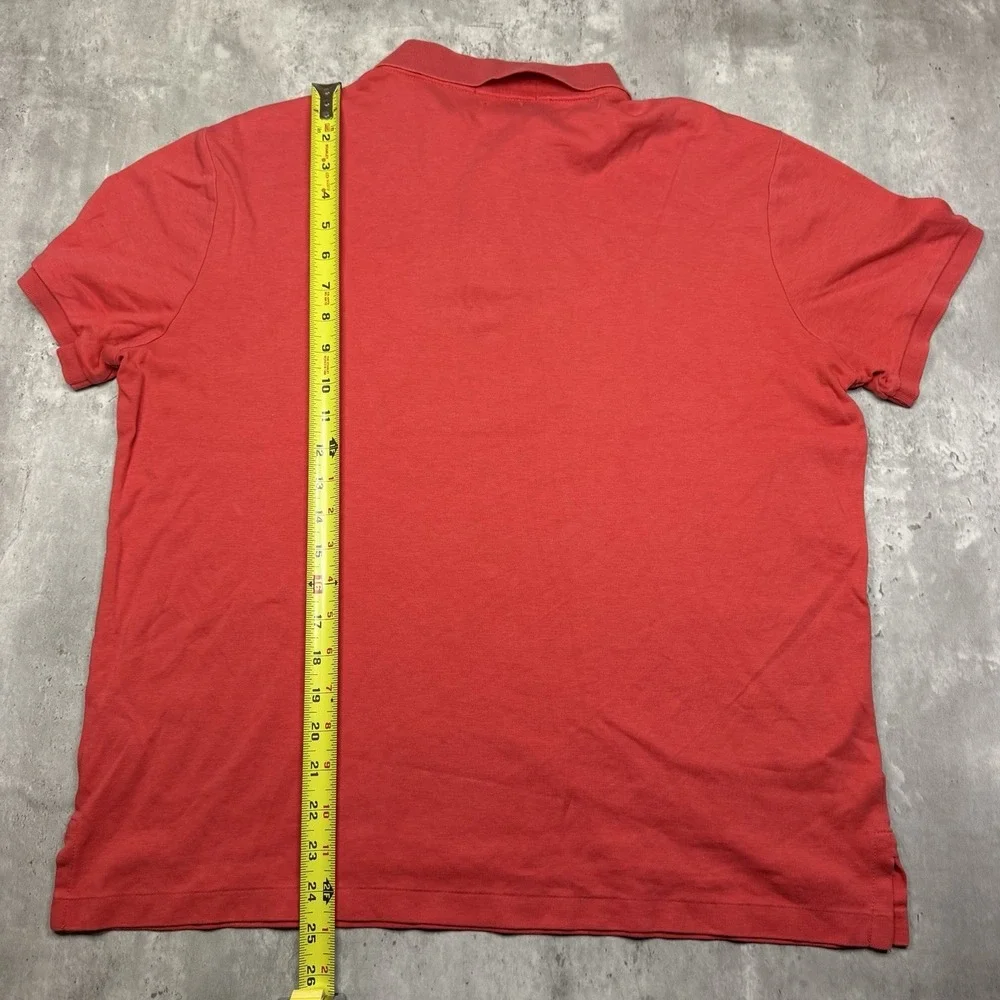 Polo By Ralph Lauren Pima Soft Touch Polo Custom Slim Fit Flesh Pony Men's Large